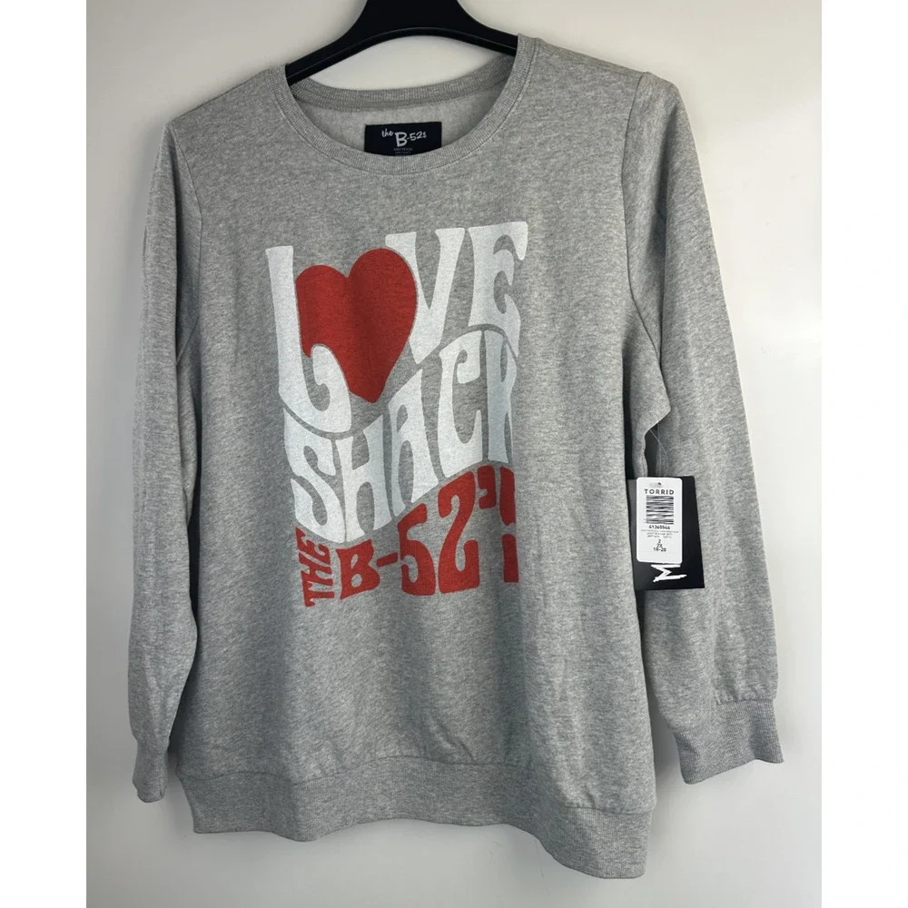 NWT Torrid The B-52s Cozy Fleece Sweatshirt Crew Graphic Pullover Plus Size 2 2X - Picture 9 of 10